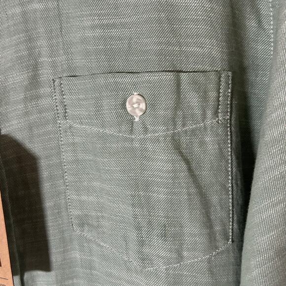 Weatherproof Country Twill Green Short Sleeve Button Down Shirt M Medium New - Picture 5 of 11